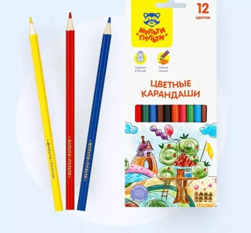 Набор цветных карандашей Мульти-Пульти "Невероятные приключения" 12 цветов (Арт.- CP_41048)