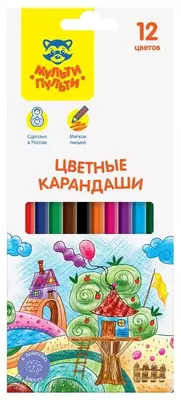 Набор цветных карандашей Мульти-Пульти "Невероятные приключения" 12 цветов (Арт.- CP_41048)