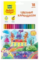 29 500 сум Набор цветных карандашей Мульти-Пульти "Невероятные приключения" 18 цветов (Арт.- CP_41049)