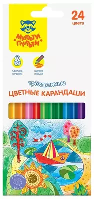 Набор цветных карандашей Мульти-Пульти "Невероятные приключения" 24 цвета (Арт.- CP_41055)