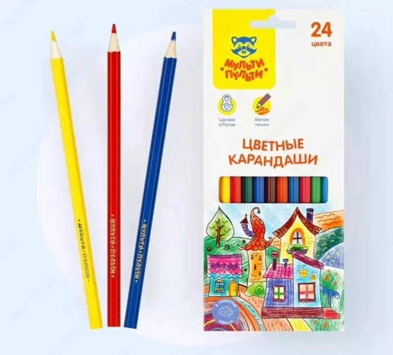 Набор цветных карандашей Мульти-Пульти "Невероятные приключения" 24 цвета (Арт.- CP_41050)