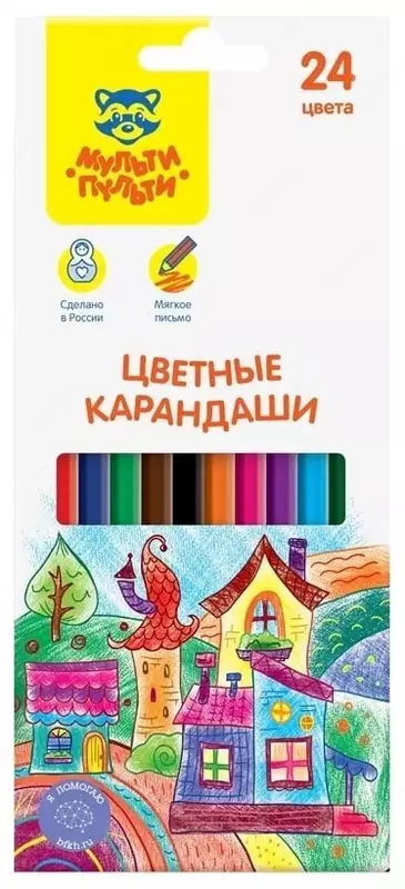 Набор цветных карандашей Мульти-Пульти "Невероятные приключения" 24 цвета (Арт.- CP_41050)