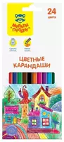 40 500 сум Набор цветных карандашей Мульти-Пульти "Невероятные приключения" 24 цвета (Арт.- CP_41050)