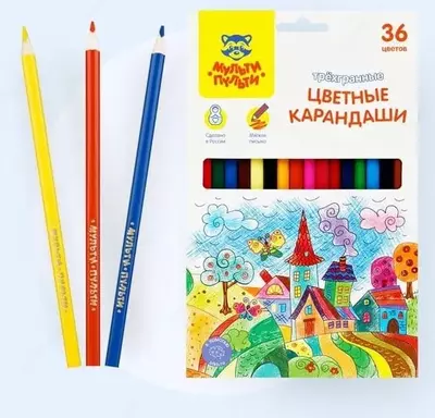 Набор цветных карандашей Мульти-Пульти "Невероятные приключения" 36 цветов (Арт.- CP_41056)