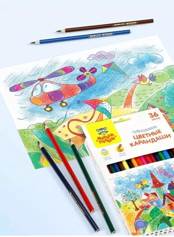 Набор цветных карандашей Мульти-Пульти "Невероятные приключения" 36 цветов (Арт.- CP_41056)