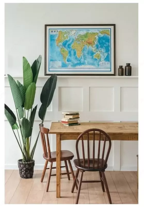 Интерактивная физическая карта"Globen" "Мир", 1200 х 780 мм (Арт. - КН049)