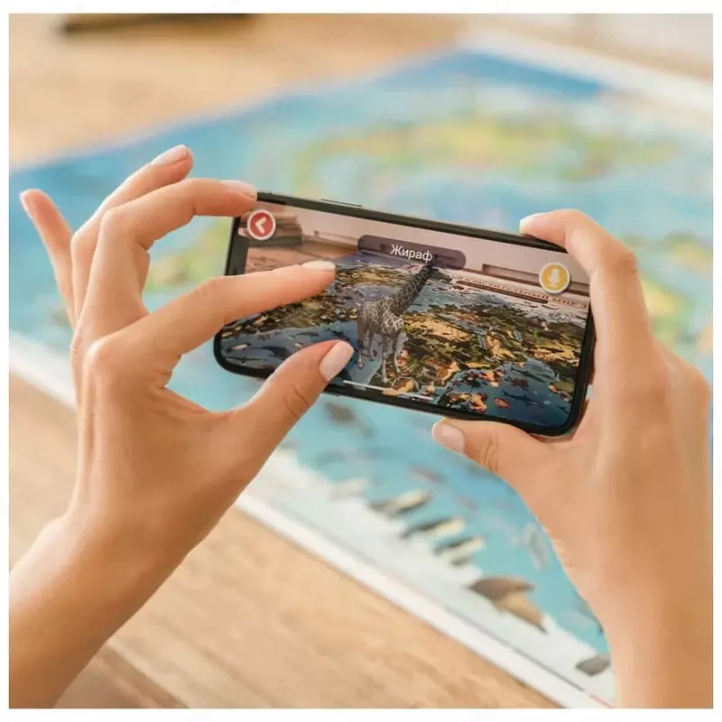 Интерактивная карта"Globen" "Животный и растительный мир Земли", 590 х 420 мм (Арт. - КН005)