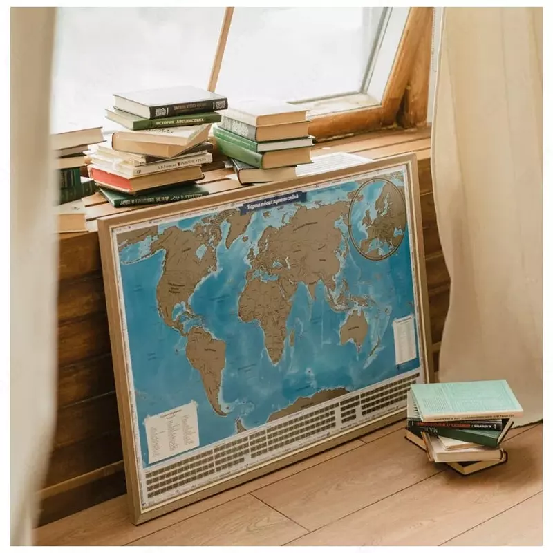 Dunyoning skretch-xaritasi "Sayohatlaringiz xaritasi"