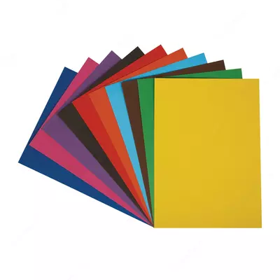 Немелованный цветной картон Мульти-Пульти, A4, 10 листов, 10 цв. (Арт. - КЦнм10-10_13976)
