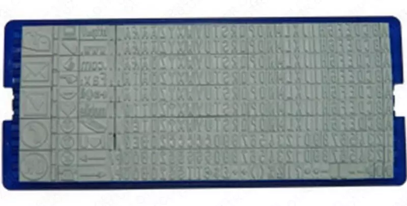 Marka qutisi-harflari "Colop" 2,5 mm, SET02, eng. (- 114678-modda)