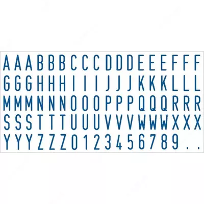 Marka qutisi-harflari "Colop" 3,5 mm, SET02, eng. (- 114712-modda)