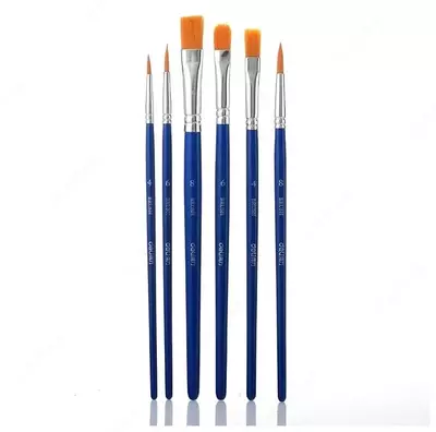 Набор кистей "Deli" нейлон, 6 шт (Арт. - 73885)