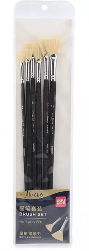 Набор веерных кистей "Deli" нейлон, 6 шт (Арт. - 73896)