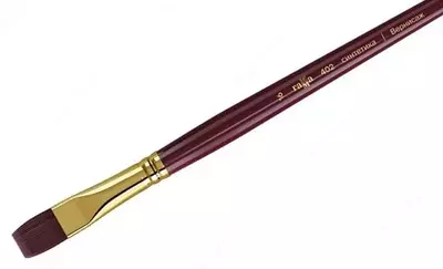 Художественная плоская кисть № 16 Гамма "Вернисаж" (Арт. - 402016)