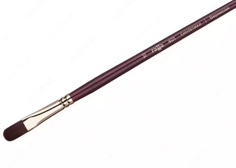 Художественная плоскоовальная кисть № 10 Гамма "Вернисаж" (Арт. - 401010)