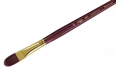 Художественная плоскоовальная кисть № 20 Гамма "Вернисаж" (Арт. - 401020)
