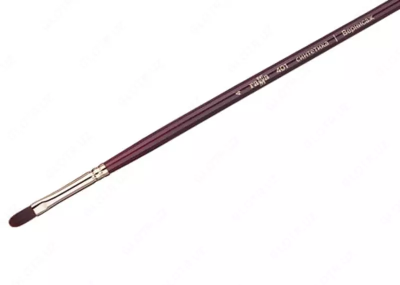 Художественная плоскоовальная кисть № 4 Гамма "Вернисаж" (Арт. - 401004)