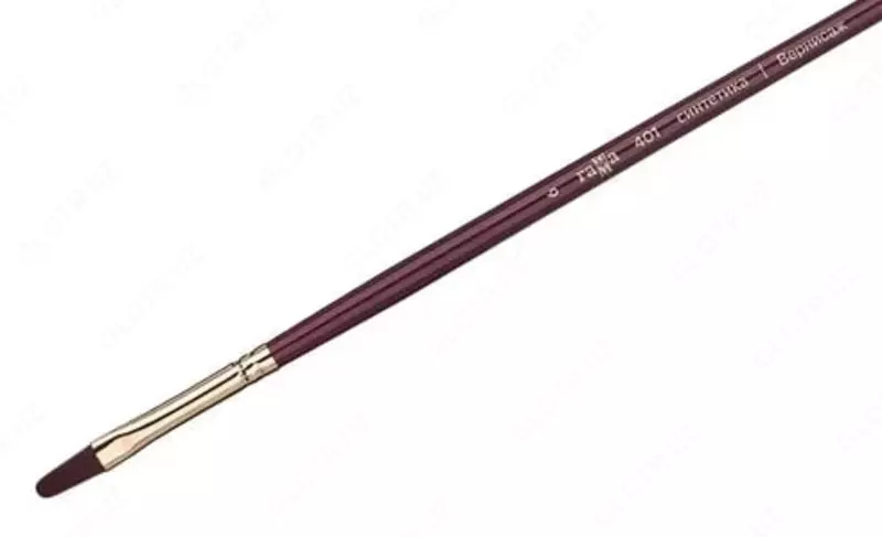 Художественная плоскоовальная кисть № 6 Гамма "Вернисаж" (Арт. - 401006)