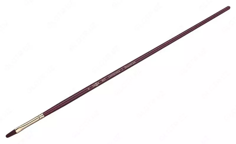 Художественная плоскоовальная кисть № 6 Гамма "Вернисаж" (Арт. - 401006)