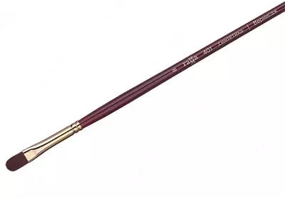 Художественная плоскоовальная кисть № 8 Гамма "Вернисаж" (Арт. - 401008)