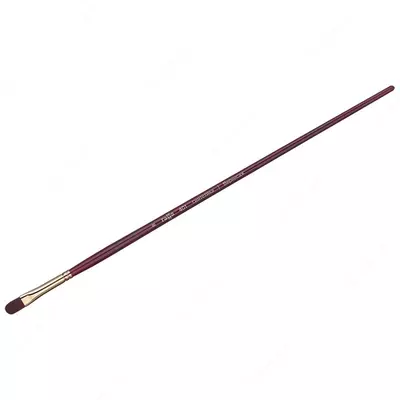 Художественная плоскоовальная кисть № 8 Гамма "Вернисаж" (Арт. - 401008)