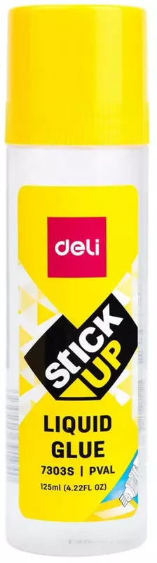 Жидкий канцелярский клей Deli "StickUP" 125 мл. (Арт. - 7303S)