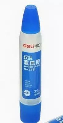 Жидкий двухсторонний канцелярский клей "Deli" 35 мл. (Арт. - 7311)