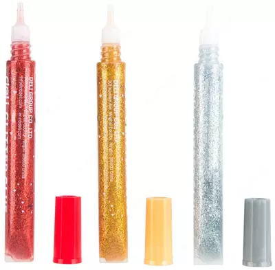 Клей-гель Deli "Explora" с блестками 12 мл., 3 шт. (Арт. - 71001-EA)