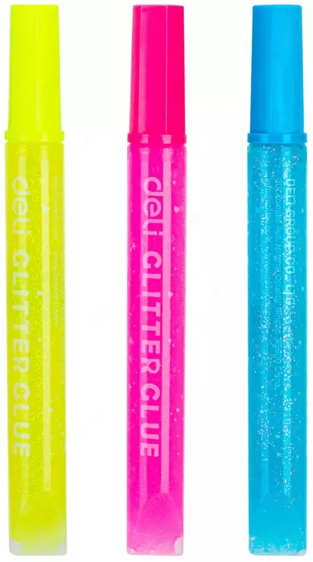 Клей-гель неон Deli "Explora" с блестками 12 мл., 3 шт. (Арт. - 71201-EA)