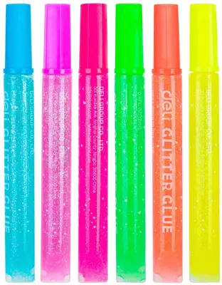 Клей-гель неон Deli "Explora" с блестками 12 мл., 6 шт. (Арт. - 71301-EA)