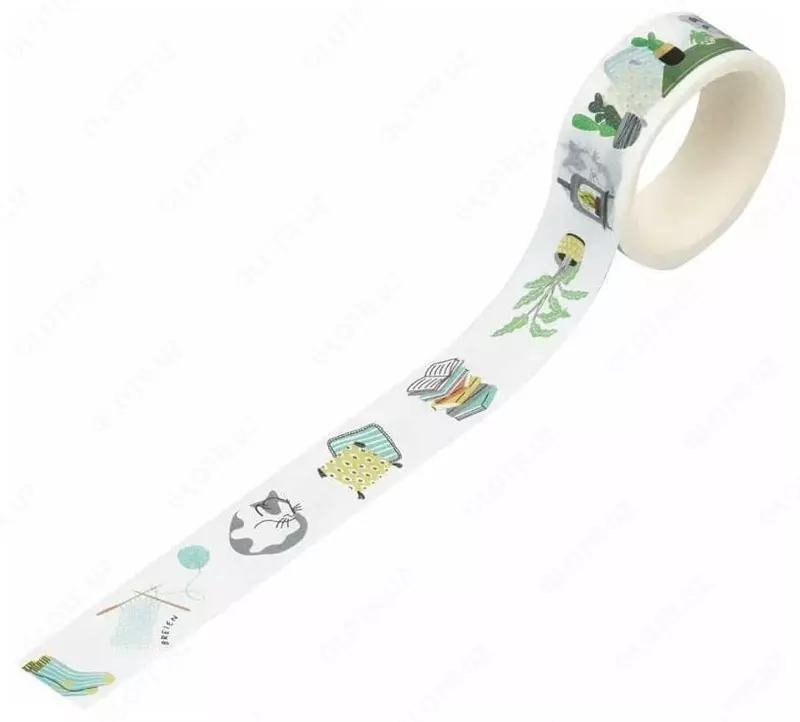 Клейкая декоративная лента MESHU "Cozy" 1.5 см (Арт.- MS_36865)