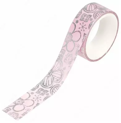 Клейкая декоративная лента MESHU "Pink elegance" 1.5 см (Арт.- MS_36869)