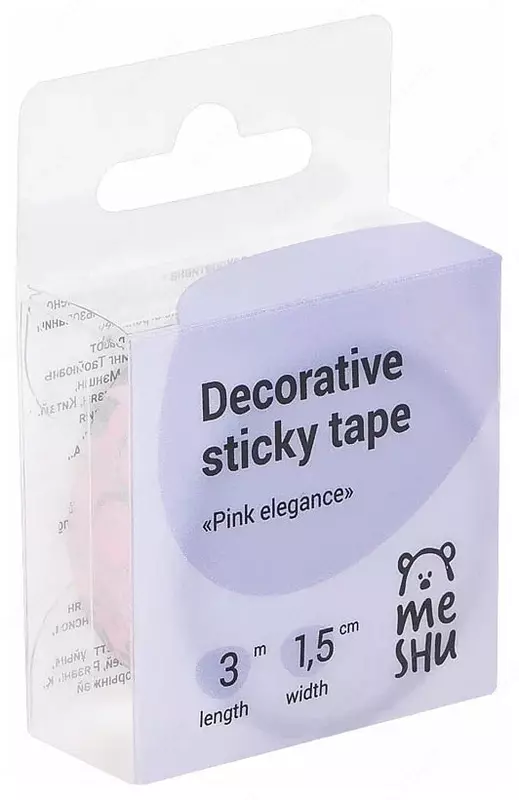 Yopishqoq dekorativ lenta MESHU "Pushti nafislik" 1,5 sm (Art.- MS_36869)