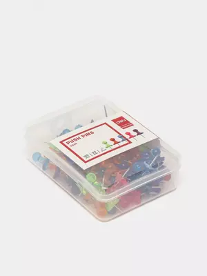 Канцелярские силовые кнопки-гвоздики "Deli" 100 шт. (Арт. - 0030)