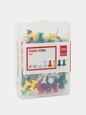 Канцелярские силовые кнопки-гвоздики "Deli" 100 шт. (Арт. - 0031)