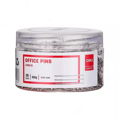 Канцелярские кнопки-гвоздики "Deli" 24 мм, 100 гр. (Арт. - 20513-EZ)