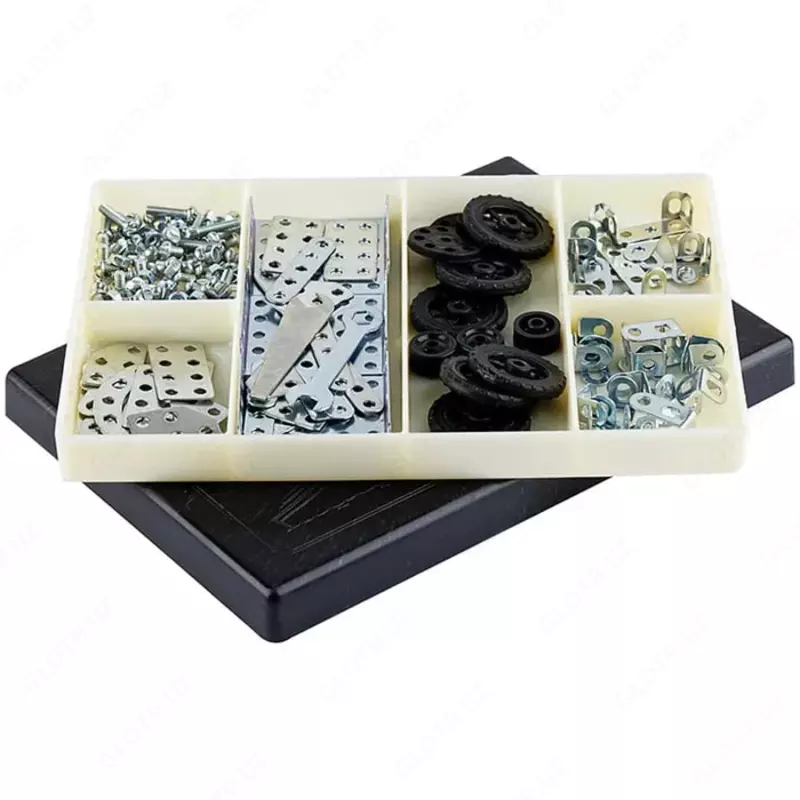 Конструктор металлический "Мульти-Пульти" Мастер №1, 174 элемента (Арт. - КМ_18712)