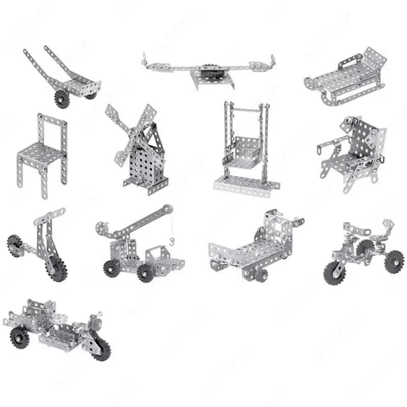 Конструктор металлический "Мульти-Пульти" Мастер №1, 174 элемента (Арт. - КМ_18712)