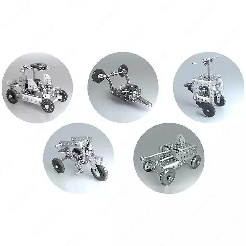 Konstruktor metall Multi-Pulti "2-sonli maktab to'plami" 137 element (m. - KM_20057)