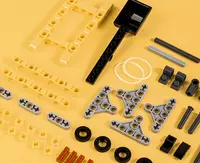 Конструктор Deli "Инженер" пластиковые детали 77 шт. (Арт. - 74381)