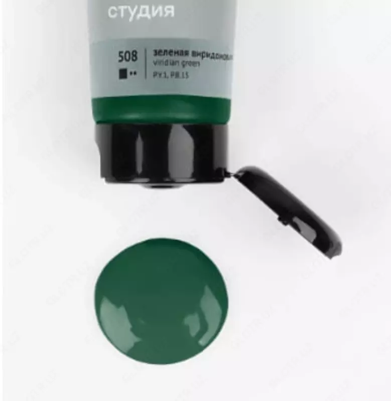 Художественная акриловая краска Гамма "Студия" туба 75 мл. (Арт. - 280220508) Зеленая виридоновая