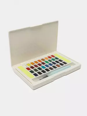 Quruq akvarellar "Deli" cho'tka bilan (36 rang) Art. - 73890