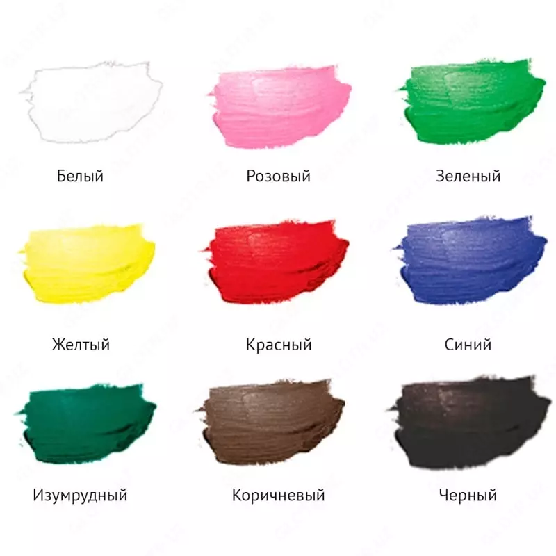 Декоративные акриловые краски Гамма "Хобби" 9 цв/20 мл. (Арт. - 3012197)