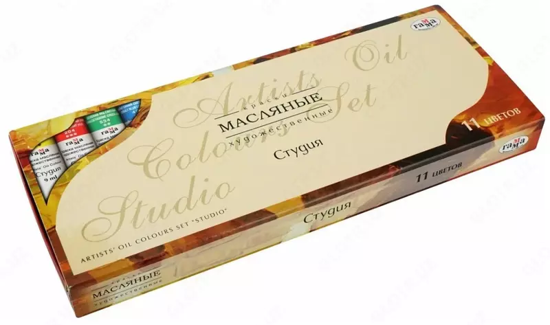 Художественная масляная краска Гамма "Студия" туба 9 мл/11 цв. (Арт. - 203007)