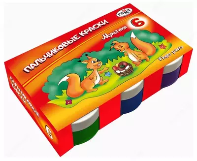 Краски пальчиковые Мультики "Классические" (6 цветов) Арт. - 180120213