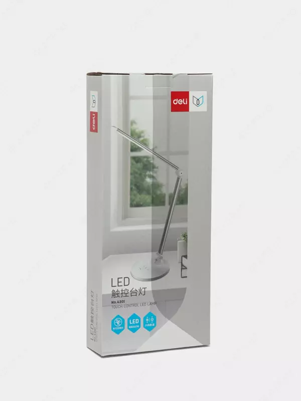 Настольная LED лампа "DELI" сенсорная (Арт. - 4301) Белая