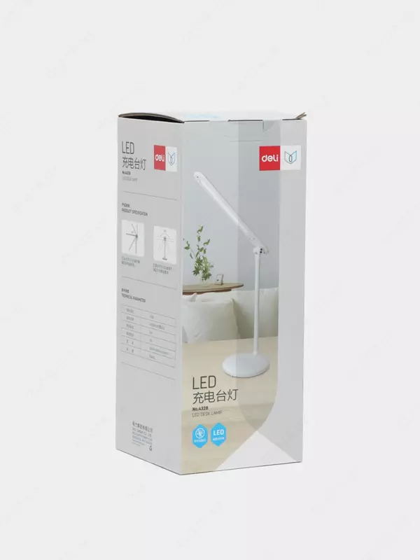 Настольная LED лампа "DELI" сенсорная (Арт. - 4328) Белая