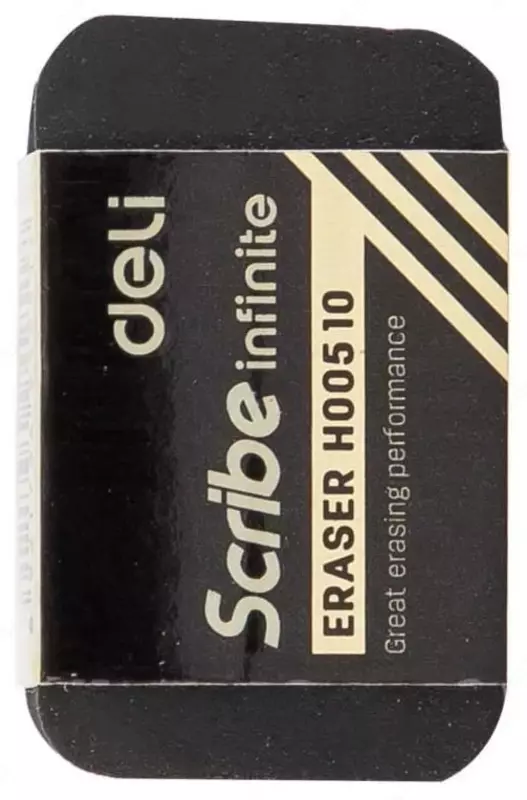 Корректирующий Ластик DELI "Scribe Infinite" (Арт. - 00510-bk) Черный