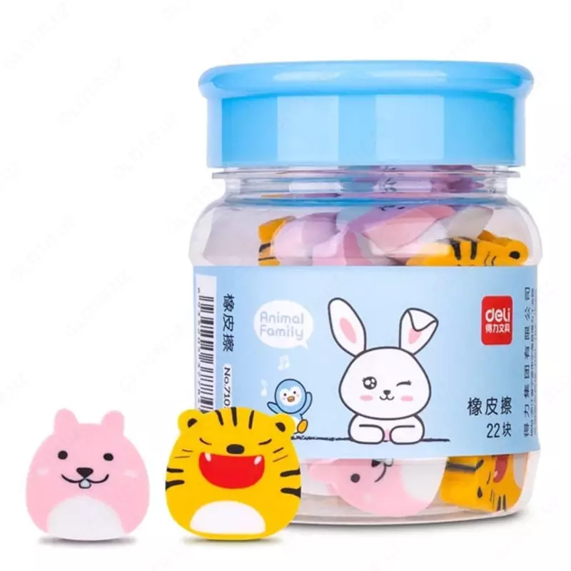 Tuzatish o'chirgichi DELI "Hayvonlar" (Art. - 71055) Assortiment