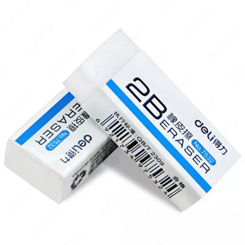 Корректирующий Ластик DELI "2В" (Арт. - 7532) Белый